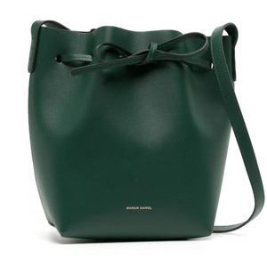 Mansur Gavriel Mini Mini Bucket Bag in Dark Green